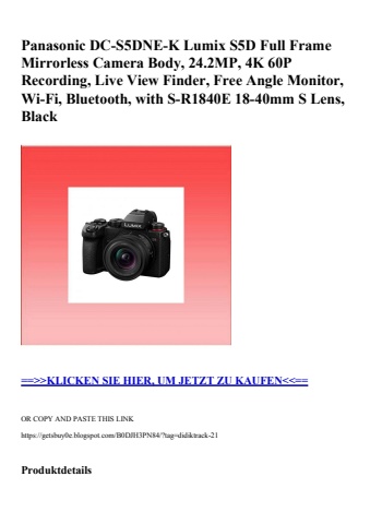 3430 panasonic dc-s5dne-k lumix s5d full frame mirrorless camera body  24