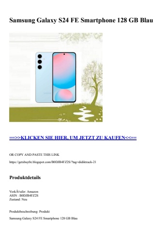 4106 samsung galaxy s24 fe smartphone 128 gb blau