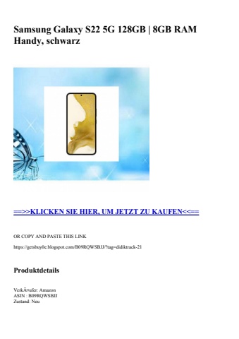 2362 samsung galaxy s22 5g 128gb   8gb ram handy  schwarz