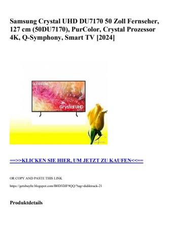 9095 samsung crystal uhd du7170 50 zoll fernseher  127 cm  50du7170   purcolor  crystal prozessor 4k  q-