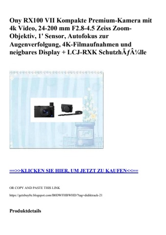 1534 ony rx100 vii kompakte premium-kamera mit 4k video  24-200 mm f2