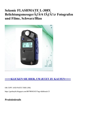 0376 sekonic flashmate l-308x belichtungsmessgerãƒâ¤t fãƒâ¼r fotografen und filme  schwarz blau