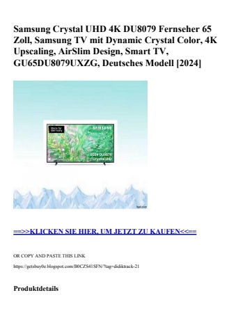 7948 samsung crystal uhd 4k du8079 fernseher 65 zoll  samsung tv mit dynamic crystal color  4k upscaling