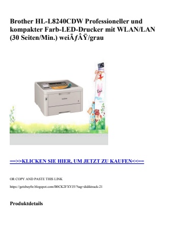 7213 brother hl-l8240cdw professioneller und kompakter farb-led-drucker mit wlan lan  30 seiten min