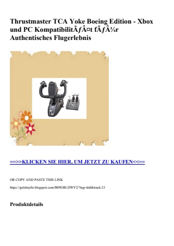 1512 thrustmaster tca yoke boeing edition - xbox und pc kompatibilitãƒâ¤t fãƒâ¼r authentisches flugerleb