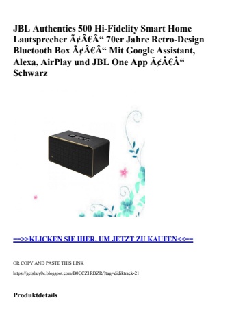 3260 jbl authentics 500 hi-fidelity smart home lautsprecher ã¢â€â“ 70er jahre retro-design bluetooth box