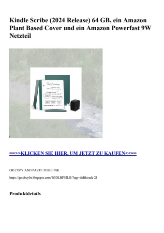 7172 kindle scribe  2024 release  64 gb  ein amazon plant based cover und ein amazon powerfast 9w netzte
