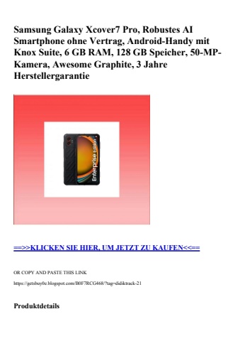 9295 samsung galaxy xcover7 pro  robustes ai smartphone ohne vertrag  android-handy mit knox suite  6 gb