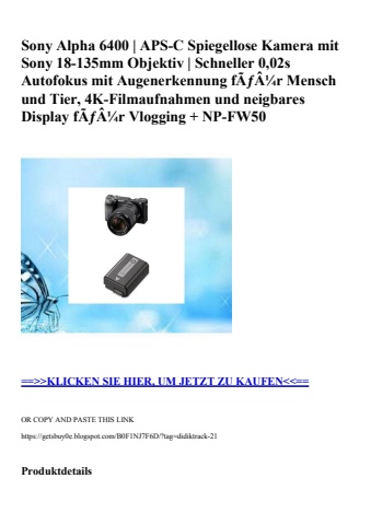 5150 sony alpha 6400   aps-c spiegellose kamera mit sony 18-135mm objektiv   schneller 0 02s autofokus m