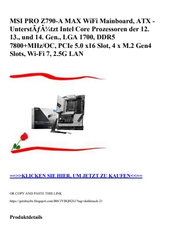 5660 msi pro z790-a max wifi mainboard  atx - unterstãƒâ¼tzt intel core prozessoren der 12