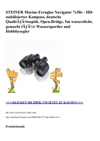 8376 steiner marine-fernglas navigator 7x50c - hd-stabilisierter kompass  deutsche qualitãƒâ¤tsoptik  op