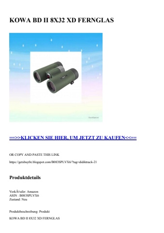 3118 kowa bd ii 8x32 xd fernglas