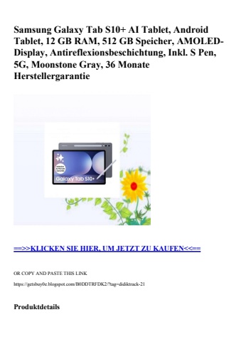 4940 samsung galaxy tab s10  ai tablet  android tablet  12 gb ram  512 gb speicher  amoled-display  anti