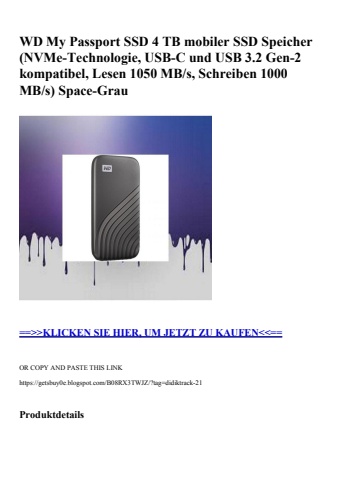 4050 wd my passport ssd 4 tb mobiler ssd speicher  nvme-technologie  usb-c und usb 3