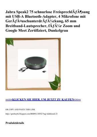 5118 jabra speak2 75 schnurlose freisprechlãƒâ¶sung mit usb-a bluetooth-adapter  4 mikrofone mit gerãƒâ¤