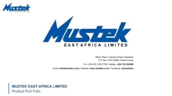 MUSTEK EAST AFRICA LIMITED - CATALOGUE 2020