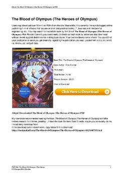 The Blood of Olympus (The Heroes of Olympus)Rick Riordan