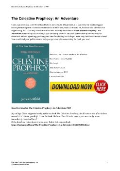 The Celestine Prophecy: An AdventureJames Redfield