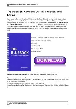 The Bluebook: A Uniform System of Citation, 20th Edition(Paperback - May 1, 2015)