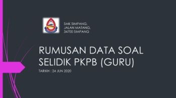 RUMUSAN DATA SOAL SELIDIK PKPB (GURU)