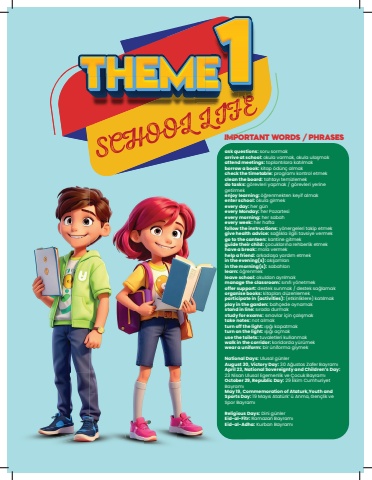 THEME 1 SCHOOL LIFE