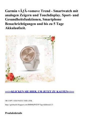 2234 garmin vãƒâ­vomove trend - smartwatch mit analogen zeigern und touchdisplay