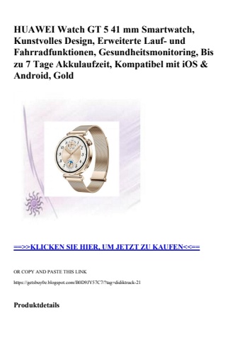 6758 huawei watch gt 5 41 mm smartwatch  kunstvolles design  erweiterte lauf- und fahrradfunktionen  ges