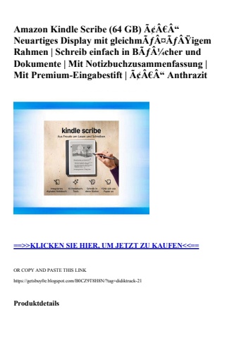 4951 amazon kindle scribe  64 gb  ã¢â€â“ neuartiges display mit gleichmãƒâ¤ãƒâÿigem rahmen   schreib ein