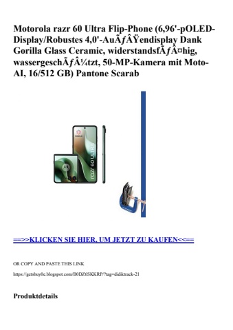 9663 motorola razr 60 ultra flip-phone  6 96'-poled-display robustes 4 0'-auãƒâÿendisplay dank gorilla g