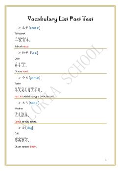 Materi Vocabulary Post test