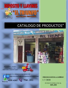 CATALOGO DE PRODUCTOS DEPOSITO Y LLAVINES EL TRIUNFO