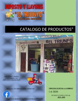 CATALOGO DE PRODUCTOS DEPOSITO Y LLAVINES EL TRIUNFO