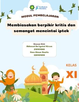 Hijau Oranye Lucu Cover Buku Modul Ajar Agama Islam Dokumen A4