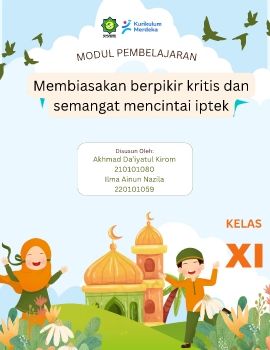 Hijau Oranye Lucu Cover Buku Modul Ajar Agama Islam Dokumen A4