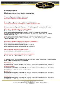 ICMS - Entendendo sobre o Débito  Crédito e Diferença de ICMS