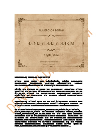 Numeroloji Temel ve İleri Seviye - Yıldız Akademi