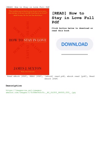 [read] how to stay in love full pdf