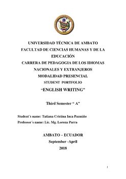 Inca Pazmiño Tatiana Cristina english writing