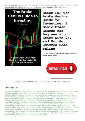 ebook pdf  the broke genius guide to investing a basic crash course for beginners to start with $5