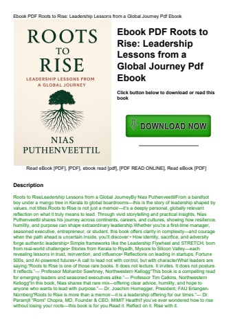 ebook pdf  roots to rise leadership lessons from a global journey pdf ebook