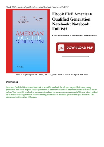 ebook pdf  american qualified generation notebook notebook full pdf