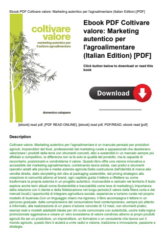 ebook pdf  coltivare valore marketing autentico per l'agroalimentare (italian edition) [pdf]