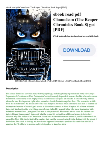ebook read pdf chameleon (the reaper chronicles book 8) get [pdf]