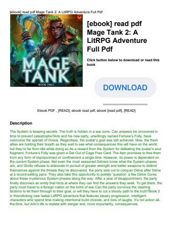[ebook] read pdf mage tank 2 a litrpg adventure full pdf