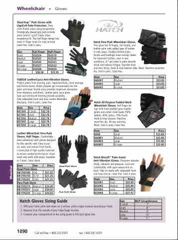 Hatch Wheelchair Gloves - black, leather palm, Mesh Back, Large