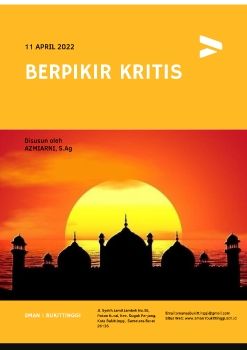 BAB I PAI KELAS XII (Berpikir Kritis dan Bersikap Demokratis)