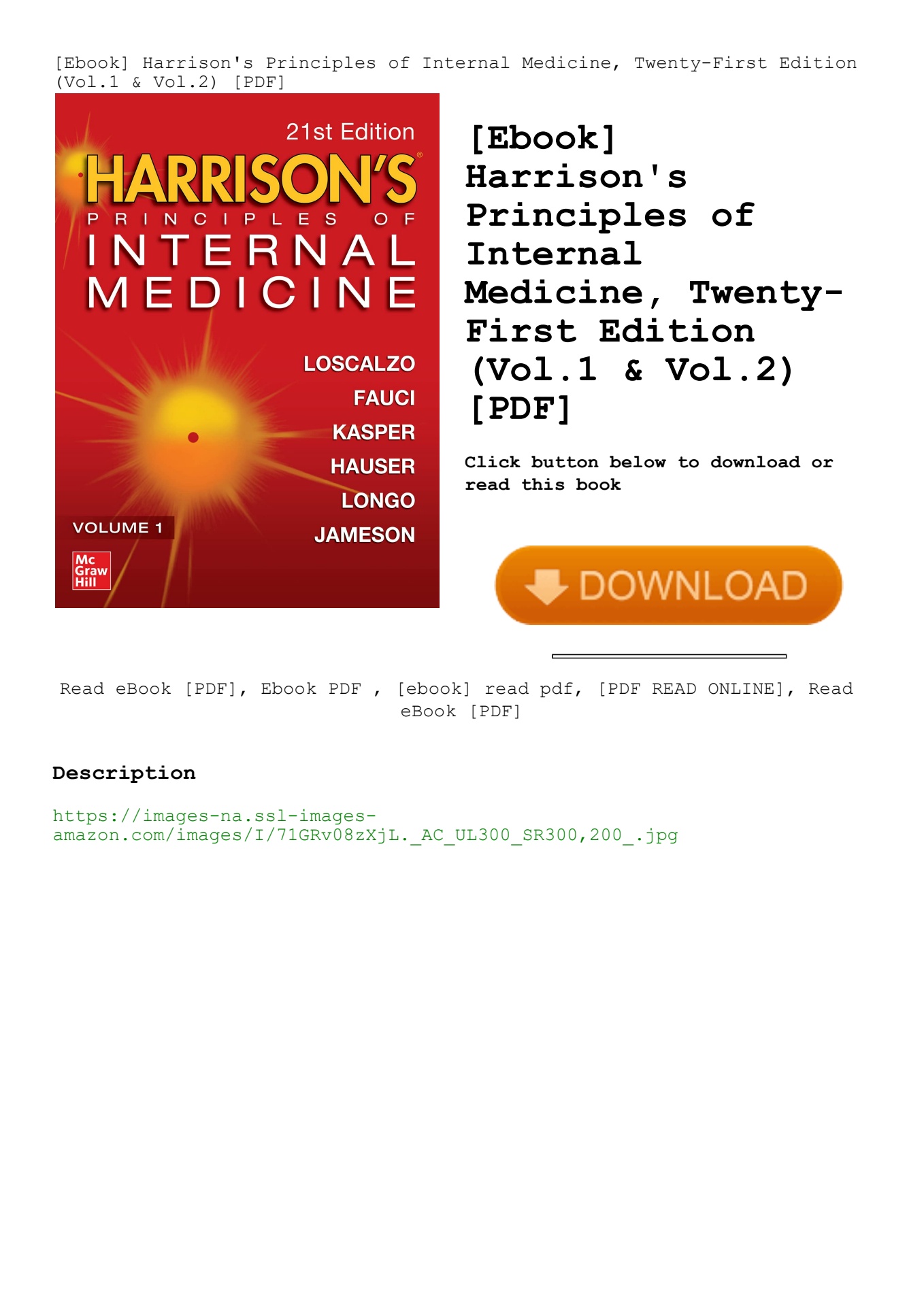 ebook] harrison's principles of internal medicine twenty-first
