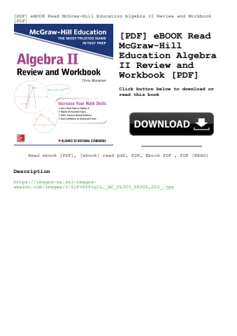 [pdf] ebook read mcgraw-hill education algebra ii review and workbook [pdf]