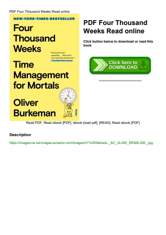 pdf four thousand weeks read online
