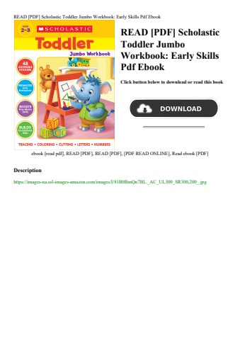 read [pdf] scholastic toddler jumbo workbook early skills pdf ebook